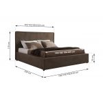Łóżko tapicerowane CORIVO CLASSIC 160x200 - materac multipocket - brązowy, welwet