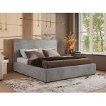 Łóżko tapicerowane CORIVO CLASSIC 200x200 - szary, welwet