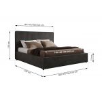 Łóżko tapicerowane CORIVO CLASSIC 180x200 - materac piankowy - szary, welwet