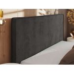 Łóżko tapicerowane CORIVO CLASSIC 160x200 - materac multipocket - szary, welwet