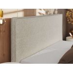 Łóżko tapicerowane CORIVO CLASSIC 200x200 - materac multipocket - kremowy, struktura