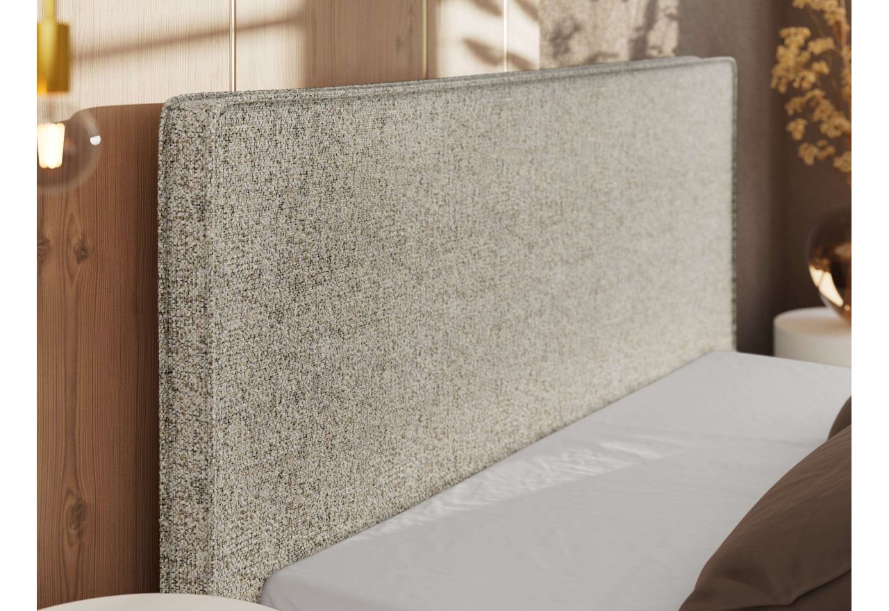 Łóżko tapicerowane CORIVO CLASSIC 180x200 - materac pocket - beżowy, struktura