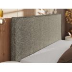Łóżko tapicerowane CORIVO CLASSIC 180x200 - materac pocket - szary, struktura