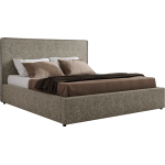 Łóżko tapicerowane CORIVO CLASSIC 200x200 - materac multipocket - szary, struktura