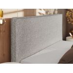 Łóżko tapicerowane CORIVO CLASSIC 140x200 - materac piankowy - jasnoszary, struktura
