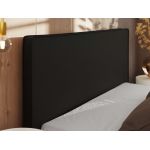 Łóżko tapicerowane CORIVO CLASSIC 160x200 - materac piankowy - czarny, ekoskóra