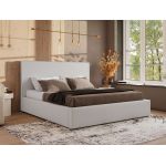 Łóżko tapicerowane CORIVO CLASSIC 140x200 - biały, ekoskóra