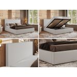 Łóżko tapicerowane CORIVO CLASSIC 180x200 - biały, ekoskóra