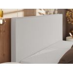 Łóżko tapicerowane CORIVO CLASSIC 140x200 - materac piankowy - biały, ekoskóra