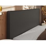 Łóżko tapicerowane CORIVO CLASSIC 160x200 - materac pocket - ciemnoszary, ekoskóra