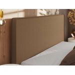 Łóżko tapicerowane CORIVO CLASSIC 140x200 - materac multipocket - brązowy, ekoskóra