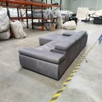 Narożnik z elektrycznym sterowaniem RILASSO L - Monolith 84 - jasny szary - OUTLETU