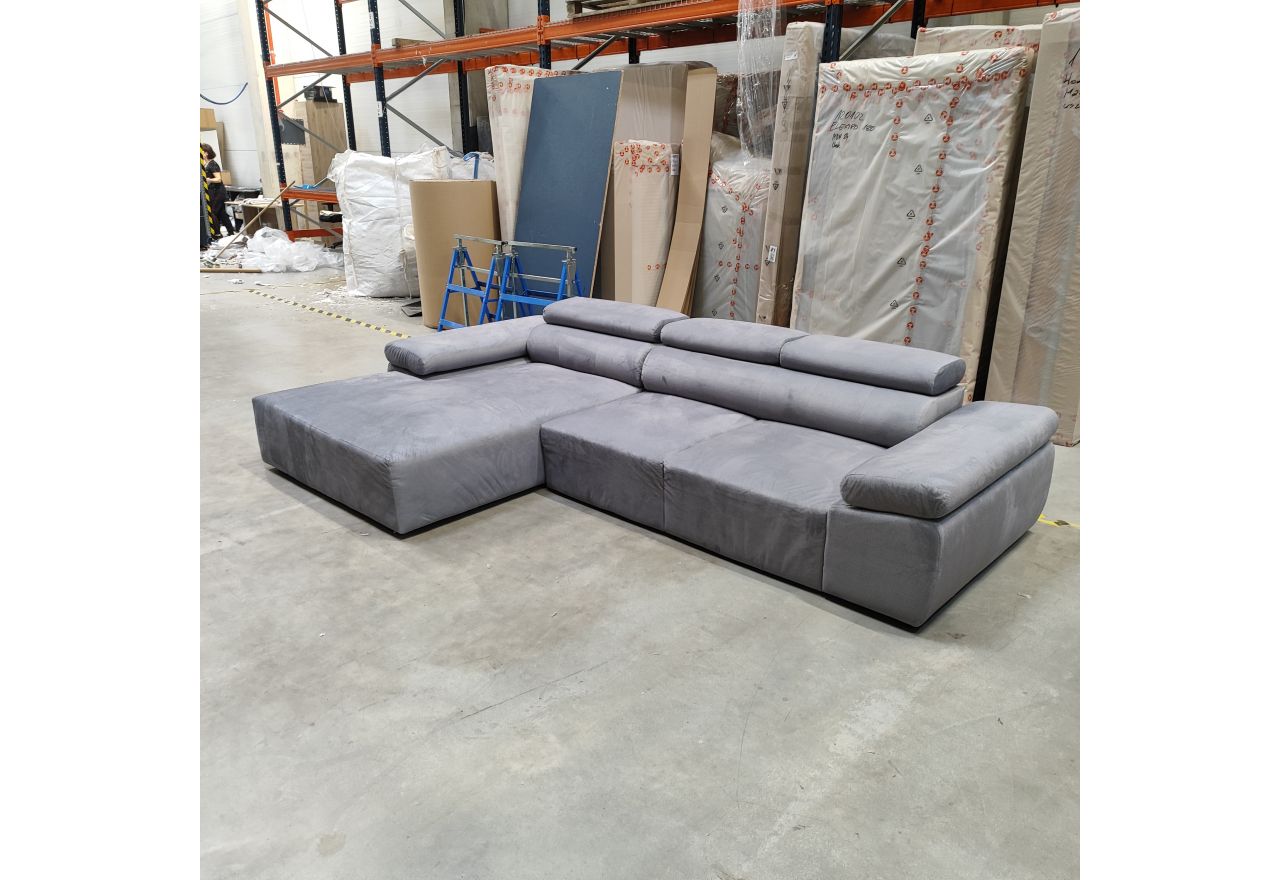 Narożnik z elektrycznym sterowaniem RILASSO L - Monolith 84 - jasny szary - OUTLETU