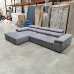 Narożnik z elektrycznym sterowaniem RILASSO L - Monolith 84 - jasny szary - OUTLETU