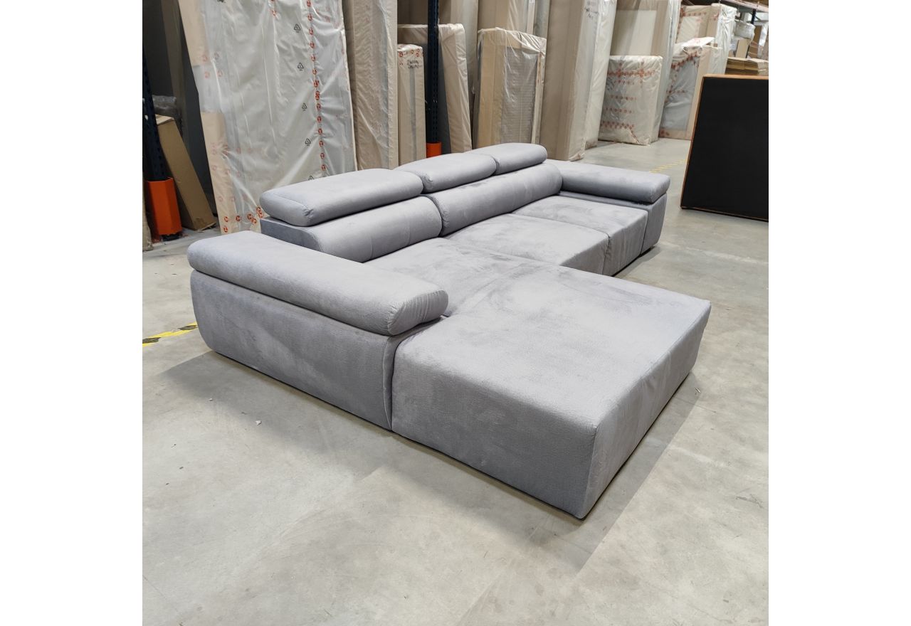 Narożnik z elektrycznym sterowaniem RILASSO L - Monolith 84 - jasny szary - OUTLETU