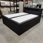 Łóżko kontynentalne GOLD 5 160x200 - Soft 11 - czarna ekoskóra - OUTLETU