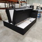 Łóżko kontynentalne GOLD 5 160x200 - Soft 11 - czarna ekoskóra - OUTLETU