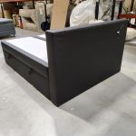 Łóżko kontynentalne GOLD 5 160x200 - Soft 11 - czarna ekoskóra - OUTLETU