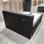 Łóżko kontynentalne GOLD 5 160x200 - Soft 11 - czarna ekoskóra - OUTLETU