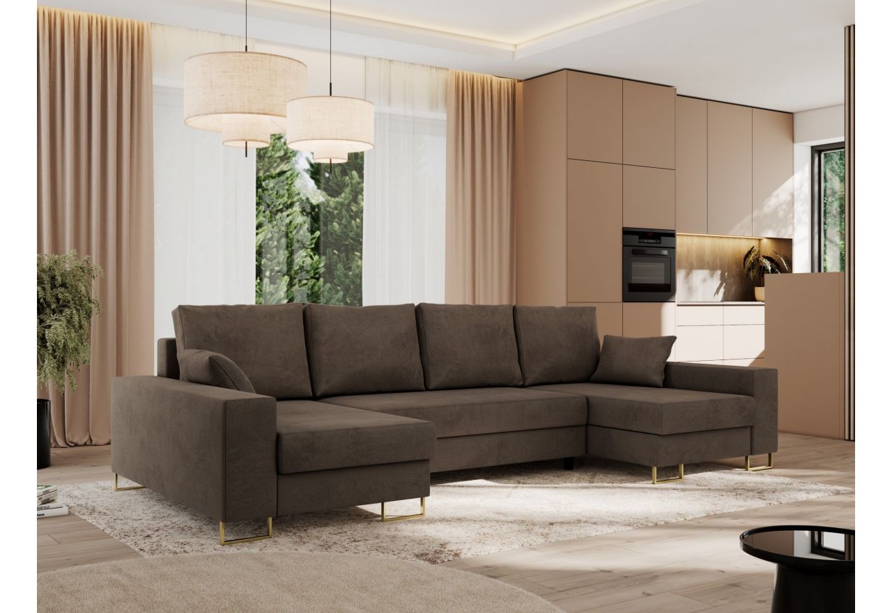 Narożnik DORIAN U - Monolith 15 - brązowy - OUTLET