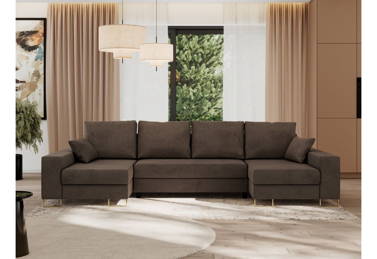 Narożnik DORIAN U - Monolith 15 - brązowy - OUTLET