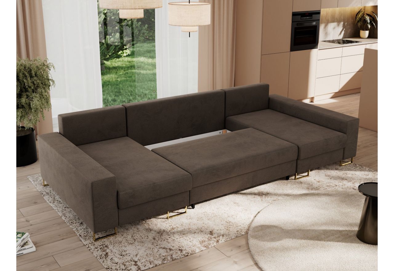 Narożnik DORIAN U - Monolith 15 - brązowy - OUTLET