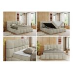 Łóżko kontynentalne NIRA 140x200 - Monolith 02 - OUTLET