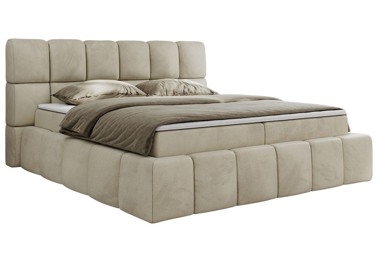 Łóżko kontynentalne NIRA 140x200 - Monolith 02 - OUTLET