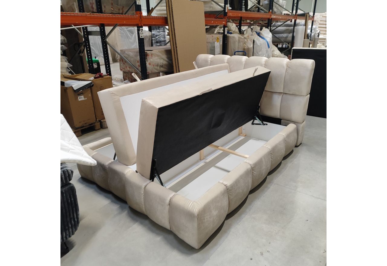 Łóżko kontynentalne NIRA 140x200 - Monolith 02 - OUTLET