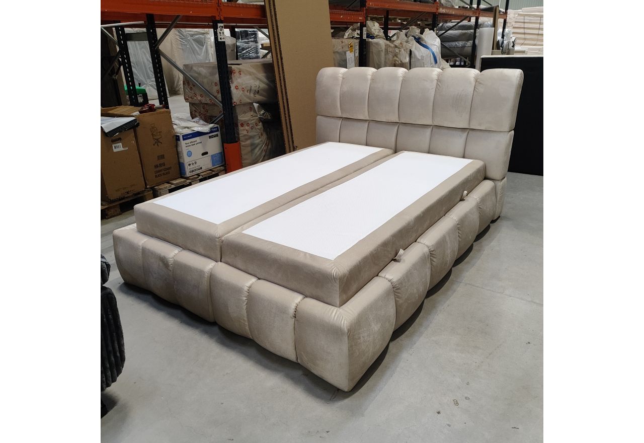 Łóżko kontynentalne NIRA 140x200 - Monolith 02 - OUTLET