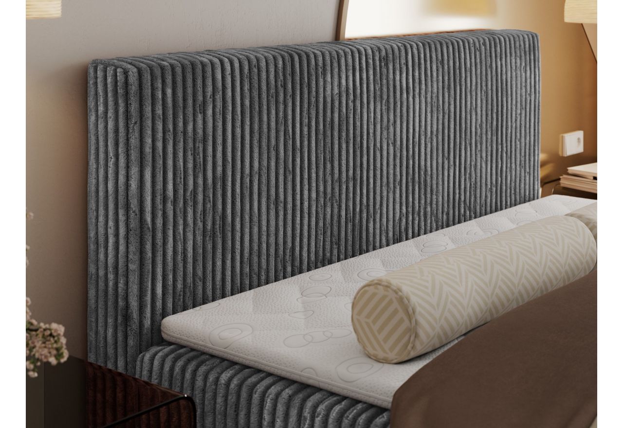 Łóżko kontynentalne TILIANO 200x200 - Tilia 90 - ciemny szary - OUTLET