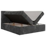 Łóżko kontynentalne TILIANO 200x200 - Tilia 90 - ciemny szary - OUTLET