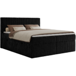 Łóżko kontynentalne TILIANO 180x200 - Tilia 100 - czarny - OUTLET