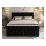 Łóżko kontynentalne TILIANO 180x200 - Tilia 100 - czarny - OUTLET