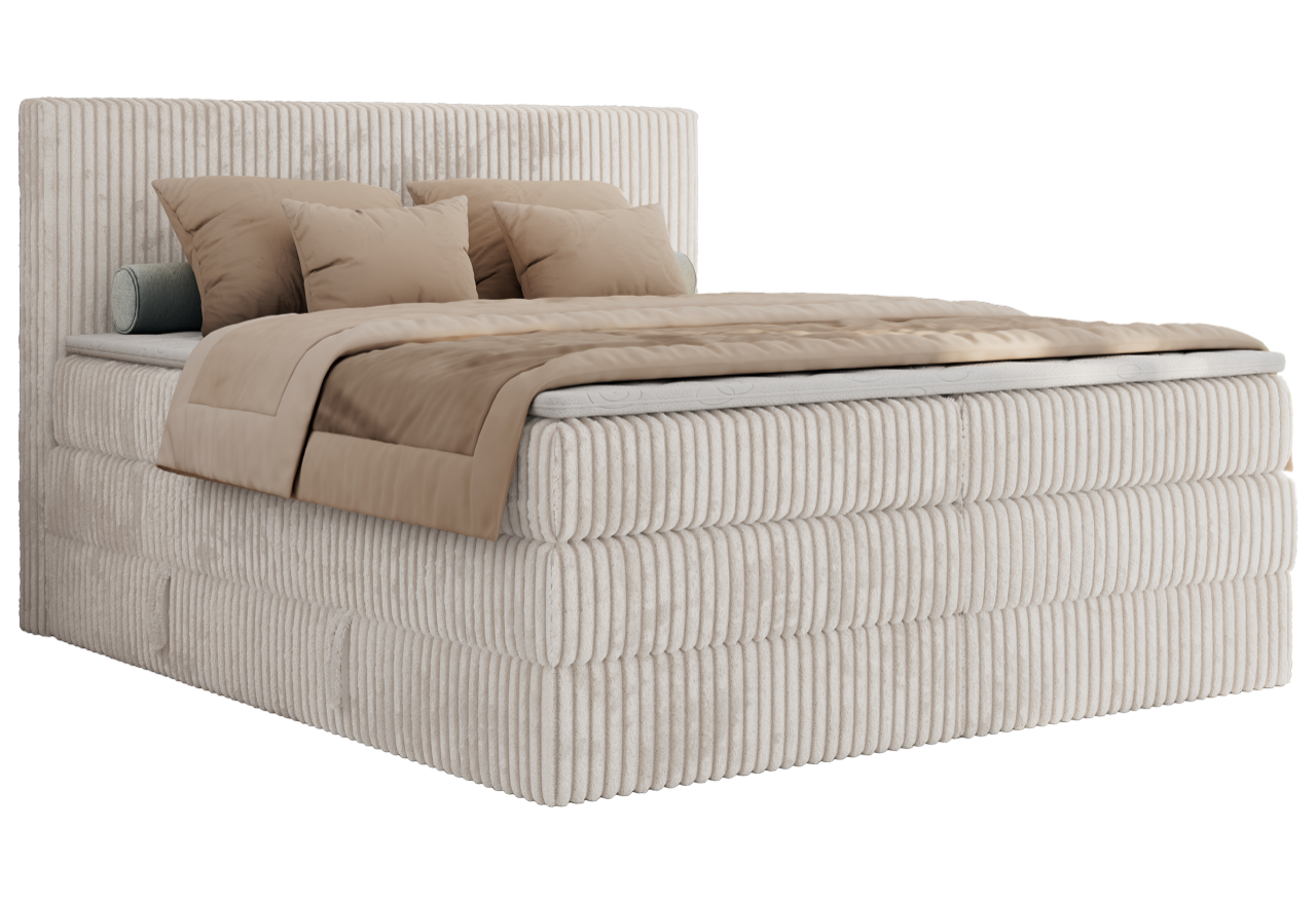 Łóżko kontynentalne TILIANO KING 200x200 - Tilia 01 - beżowy - OUTLETU