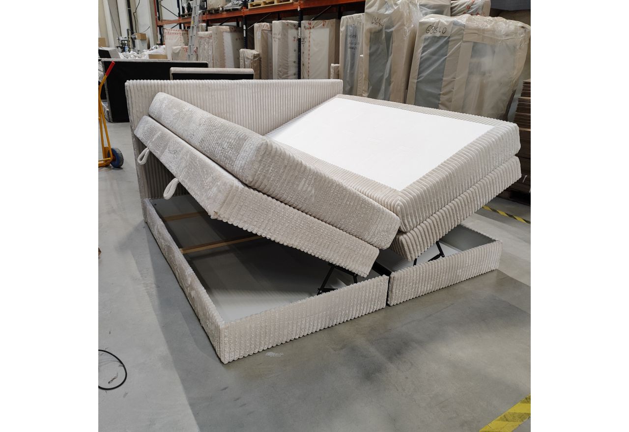 Łóżko kontynentalne TILIANO KING 200x200 - Tilia 01 - beżowy - OUTLETU