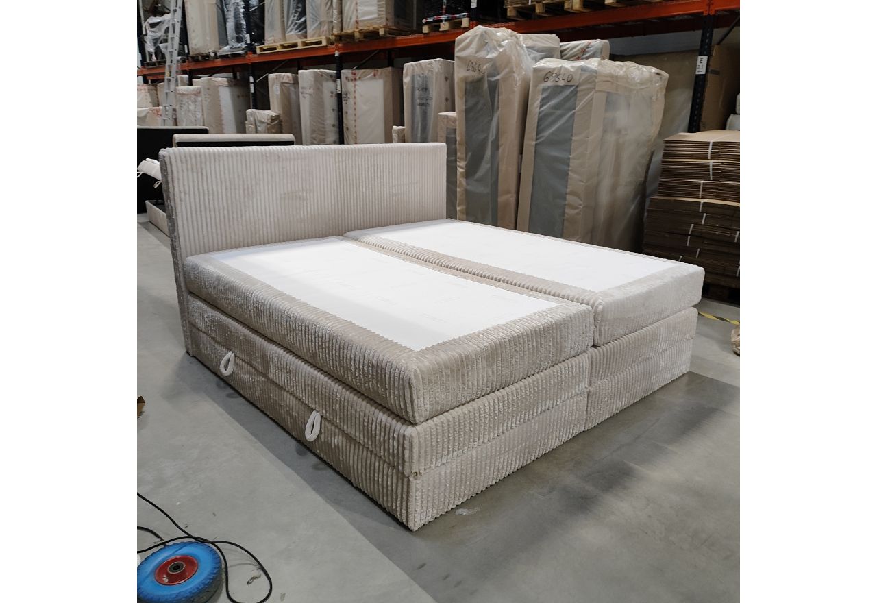 Łóżko kontynentalne TILIANO KING 200x200 - Tilia 01 - beżowy - OUTLETU