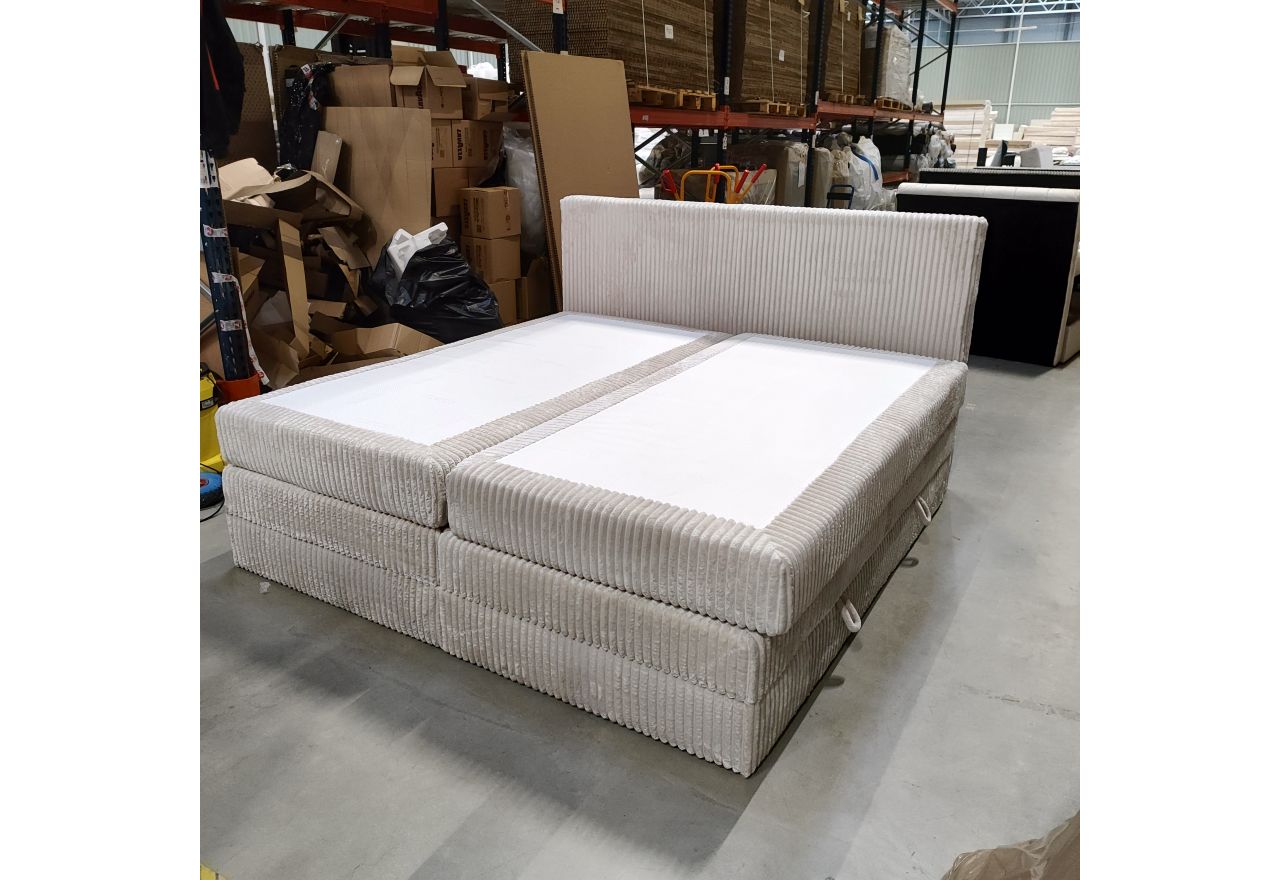 Łóżko kontynentalne TILIANO KING 200x200 - Tilia 01 - beżowy - OUTLETU