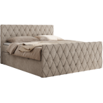 Łóżko kontynentalne MIREN DUO 200x200 - Matana 17 - beżowy - OUTLETU