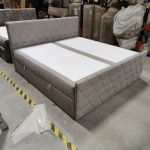 Łóżko kontynentalne MIREN DUO 200x200 - Matana 17 - beżowy - OUTLETU