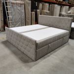 Łóżko kontynentalne MIREN DUO 200x200 - Matana 17 - beżowy - OUTLETU