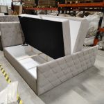 Łóżko kontynentalne MIREN DUO 200x200 - Matana 17 - beżowy - OUTLETU