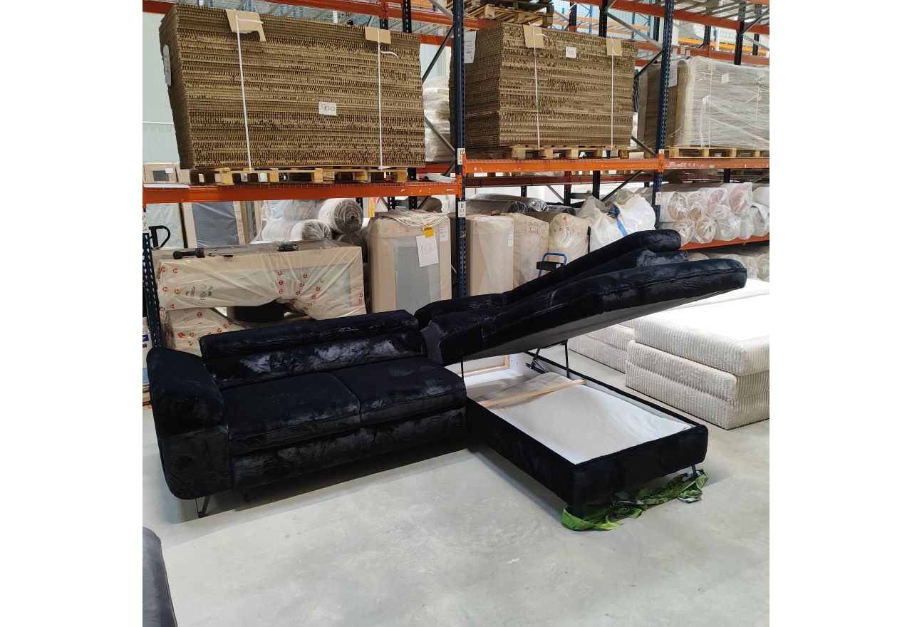 Narożnik PETER L - Lapit 19 - czarny - OUTLETU