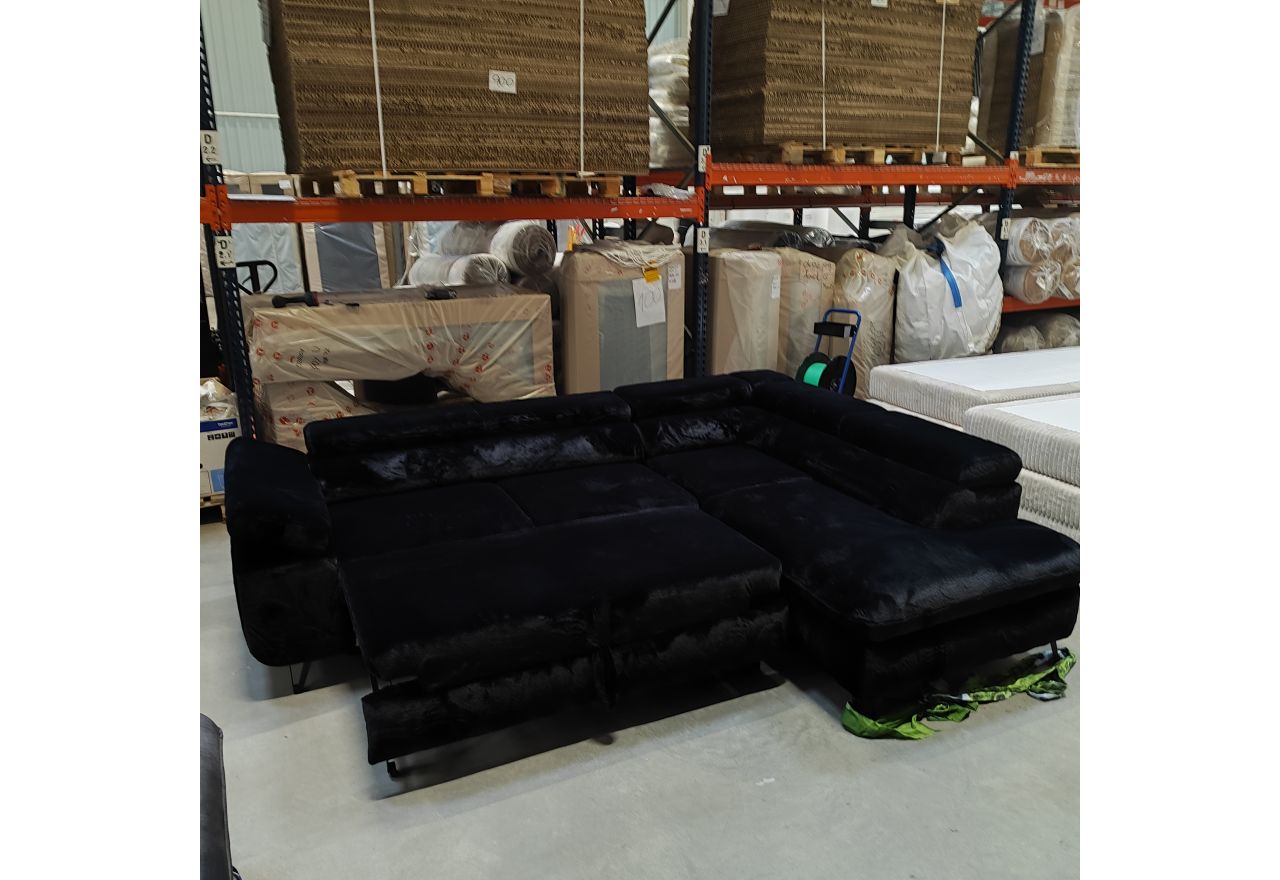 Narożnik PETER L - Lapit 19 - czarny - OUTLETU