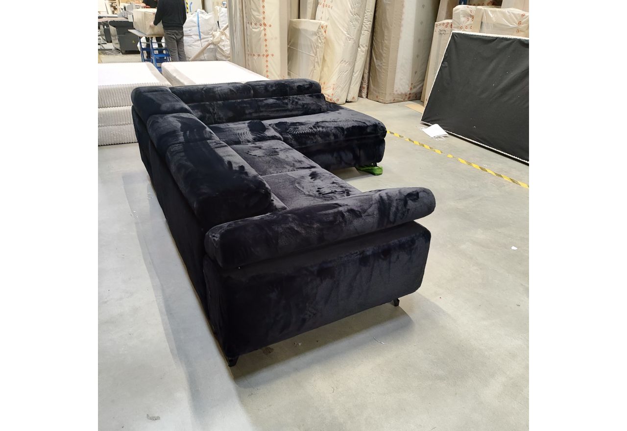 Narożnik PETER L - Lapit 19 - czarny - OUTLETU