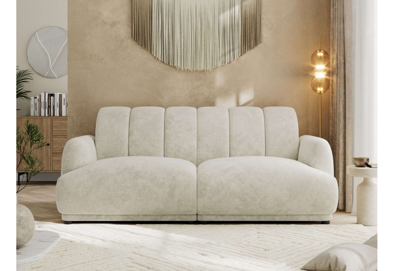 Sofa GERRA - kremowy, szenil grubo tkany
