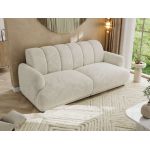 Sofa GERRA - kremowy, szenil grubo tkany