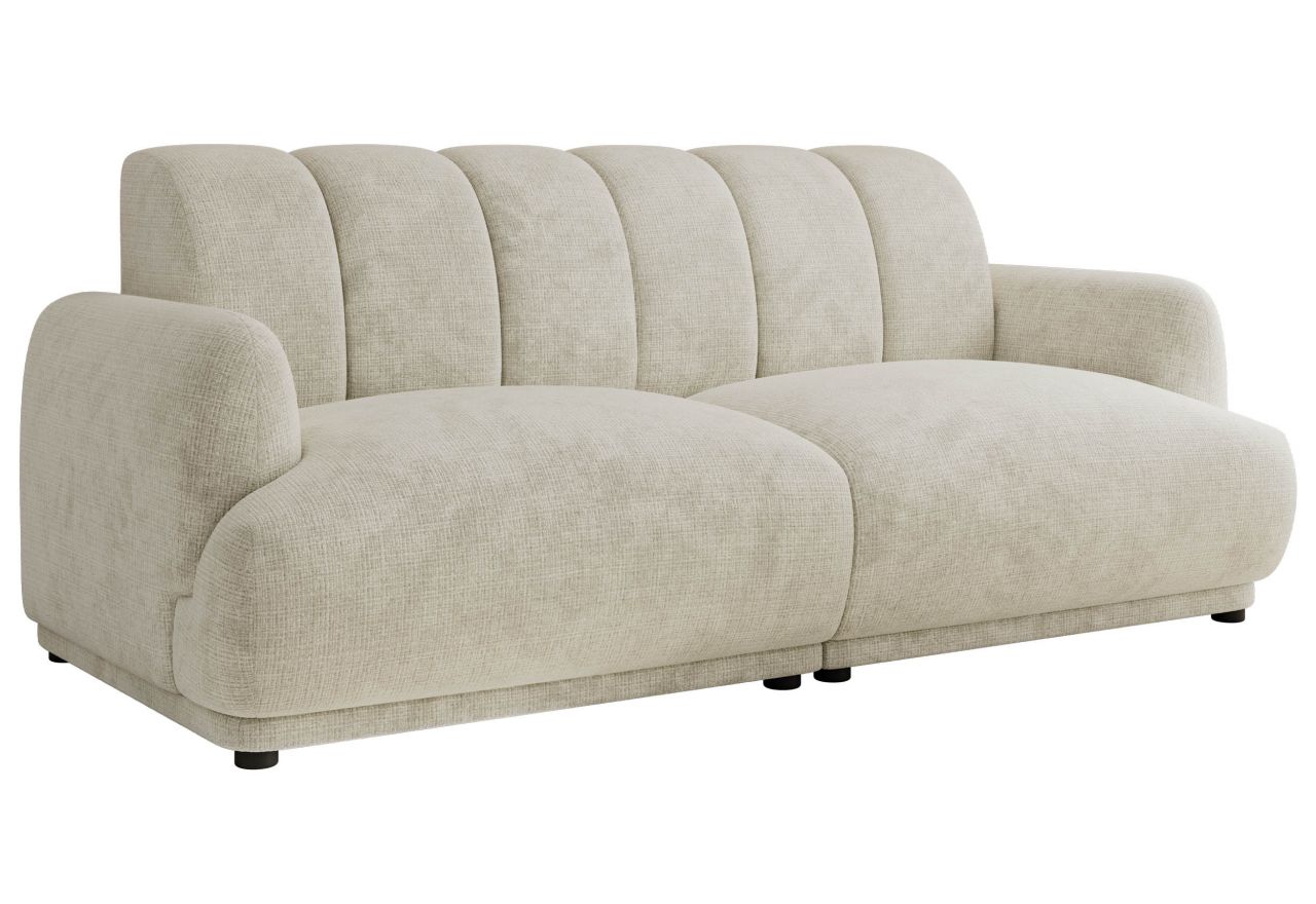 Sofa GERRA - kremowy, szenil grubo tkany