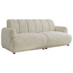 Sofa GERRA - kremowy, szenil grubo tkany