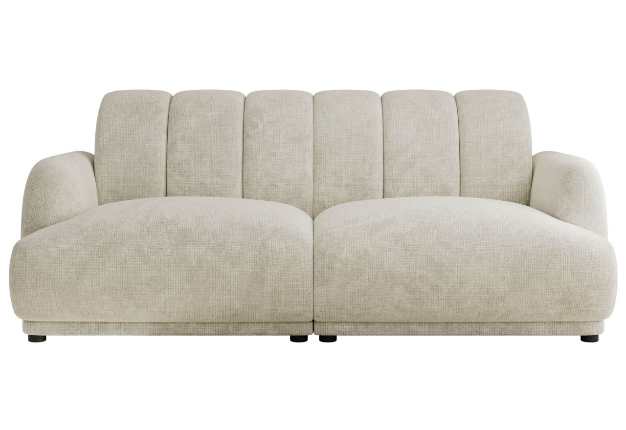 Sofa GERRA - kremowy, szenil grubo tkany